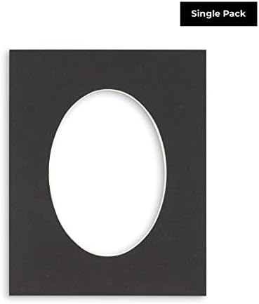 5х7 Мат Наклон Сече за 4х6 Фотографии-Пресечете Црна Овална Форма Фото Мат Одбор Отворање-Киселина Слободен Мат За Заштита На Вашите Слики-Наклон