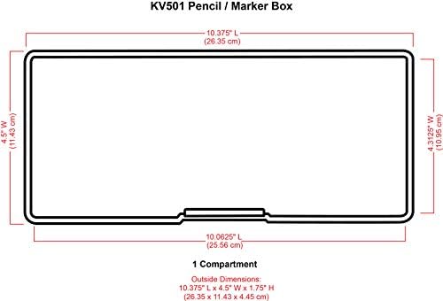 Кутија за маркери за моливи на Artbin KV501 - Мал организатор за пенкала, моливи, маркери, четки, итн., Црно