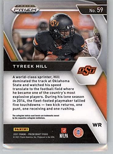 2021 Panini Prizm Draft Picks #59 Tyreek Hill Oklahoma State Cowboys Football Trading Card