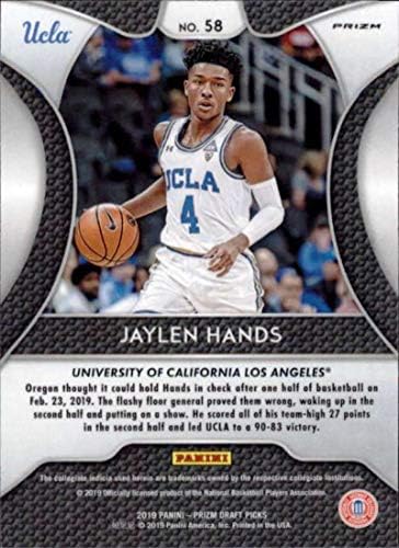 2019-20 Panini Prizm Draft Prizms Silver #58 Jaylen Hands RC RC Dookie UCLA Bruins Кошарка Трговска картичка