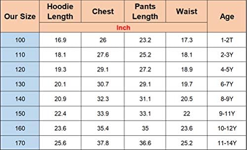 Waroost Мало/Големо момче девојче Ghostbusters Hooded Sweatshirt Hoodie & Sweatpants Suit, 2 парчиња облека за облека за мали деца/деца