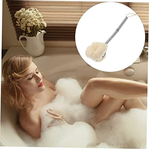 Minkissy 1pc рачка топка жени чистење темно туширање loofah бања сунѓер четкање со четка за четка за чистење влажна нежна преносна сува