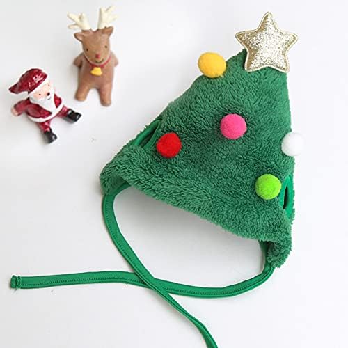 Bonici 2 PCS-Super Cute Cute Cute Cute Cute Cawaii Dog кученце Божиќно костум HAT+ Sliva Tissing Tissue Dog Christmas Crossume Pet Santa