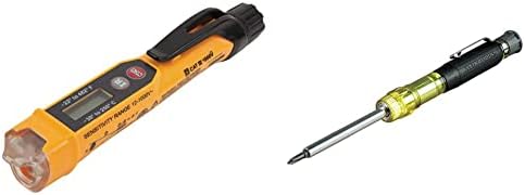 Klein Tools NCVT-4IR Не-контактниот Волт Тестер и 32614 Мулти-битен прецизен шрафцигер сет, 4-во-1 електронски шрафцигер за џеб,