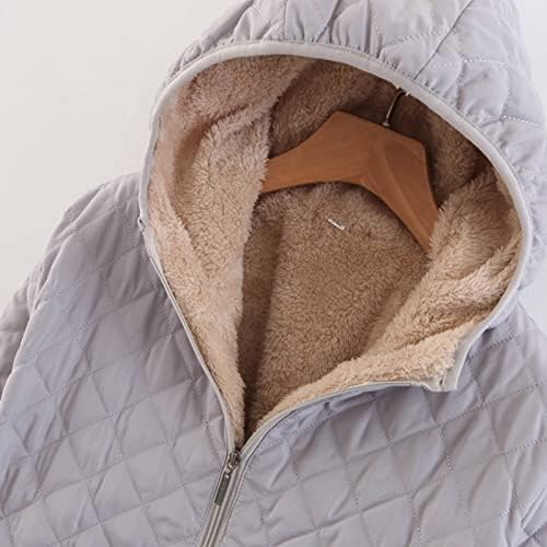 Rmxei жени со долги ракави патент предна тешка топла лежерна јакна со џебови за надворешна облека од палто