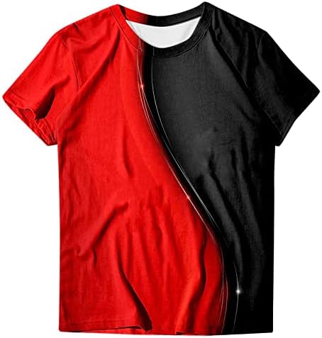 Вселенска облека, жени летни обични тркалезни врат кратки ракави врвни цврста боја печатена маица средна маица