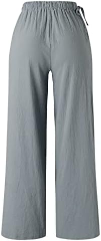 Miashui Flare Legging Women Women Cotton Loose Side Pants нозе со високи половини директно ретро литературни обични панталони цел ден носат