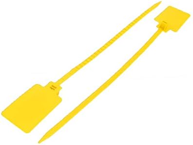 X-gree 100pcs 400мм должина на само-заклучување најлонски етикети кабелска вратоврска zip жолта (100 piezas do longitud de 400 mm