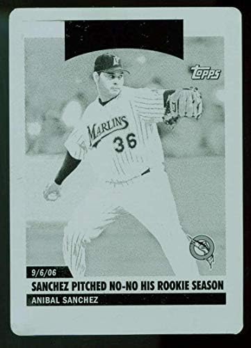 Anibal Sanchez SH картичка 2006 година Ажурирање на плочи за печатење црна #174 - картички за бејзбол со плочи