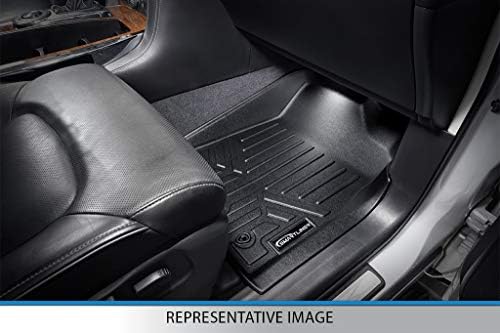 SmartLiner Custom Fit Floor Mats 2 Row Постави црно компатибилно со 2020-2023 Mercedes-Benz GLS-Class 7 патник со седишта од 2-ри ред клупи