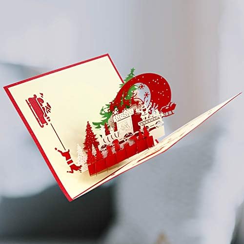 Pop Up Card, Youngsz 3D благодарам картички 6 пакувања за честитки за одмор со коверти рачно изработени благодарни подароци за картички за новогодишната Божиќ -Дадечка топли