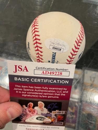Боб Еукер Сент Луис кардиналс радиодифузер потпиша бејзбол JSA Mint - Автограмски бејзбол