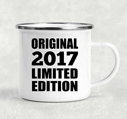 Дизајнирајте 6-Ти Роденден Оригинално Ограничено Издание За 2017 година, 12оз Кригла За Кампување Од Нерѓосувачки Челик Емајлиран Чај-Чаша