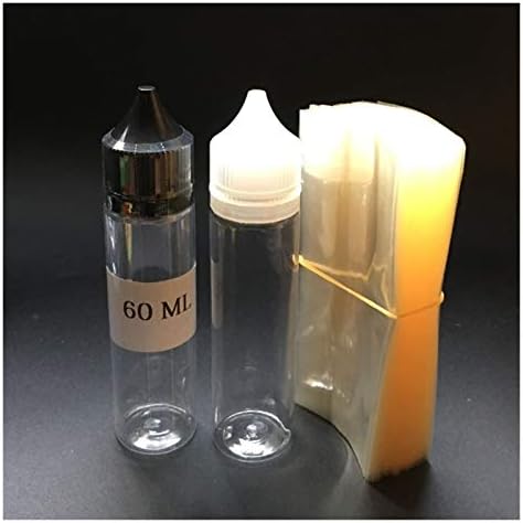 Делови Xmeifei 2000pcs јасен PVC филм за смалување на топлина за 60 ml чиста пластична форма на пенкало шише за смалување