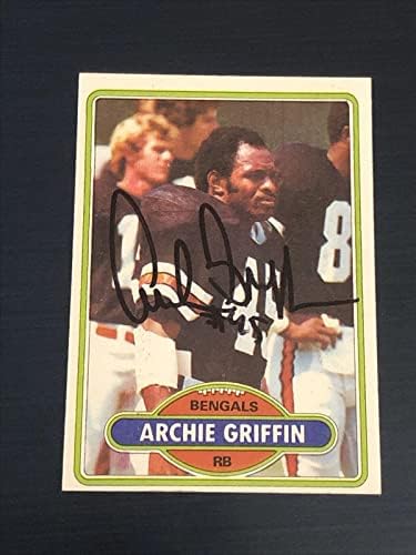 Арчи Грифин 1980 Топс Потпиша Автограм Картичка #457 Синсинати Бенгалс-Нфл Автограм Фудбалски Картички