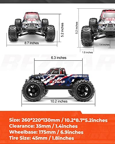 Bezgar HM161 Hobby Grade 1:16 Камион за далечински управувач, 4WD голема брзина 40+ kmh Сите терени електрична играчка надвор од патот