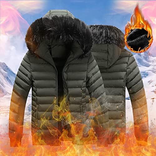 Подигање на јакни за мажи ветровитоф зимско топло ватиран јакна со палто со палто со парки