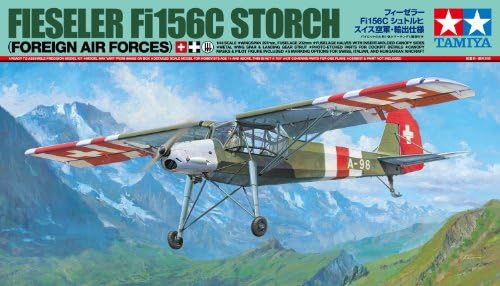 Tamiya 25158 Fiesler FI156C Storch странски воздушни сили. Швајцарија, Италија 1:48