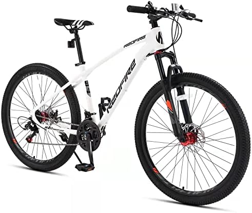 Redfire возрасен планински велосипед, мажи и жени, 21 брзина Шимано погон, тркала од 27,5-ин, алуминиумска рамка, предна суспензија и диск сопирачка, велосипед за млади/воз